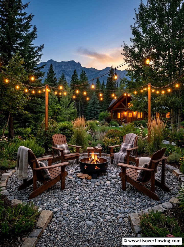 Gravel Fire Pit - 25 small garden ideas with gravel
