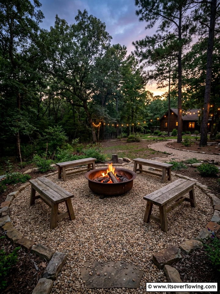 Gravel Fire Pit Area - 25 backyard ideas for entertaining