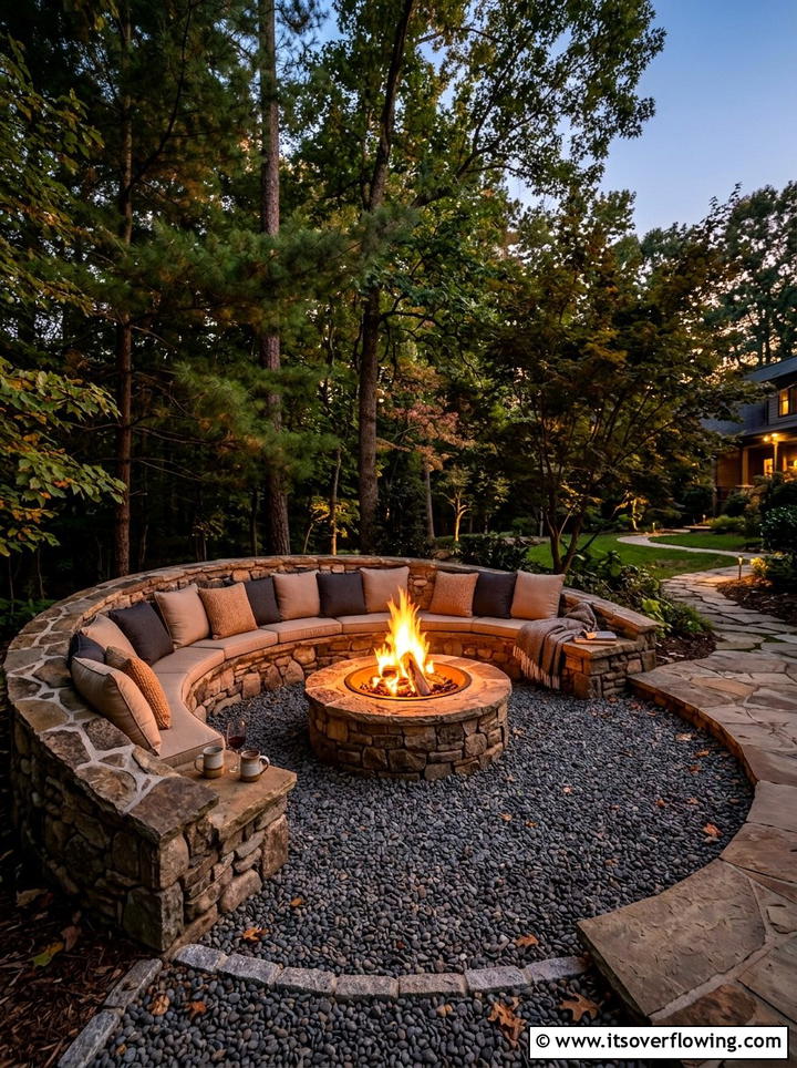 Gravel Fire Pit Seating - 25 backyard ideas with gravel
