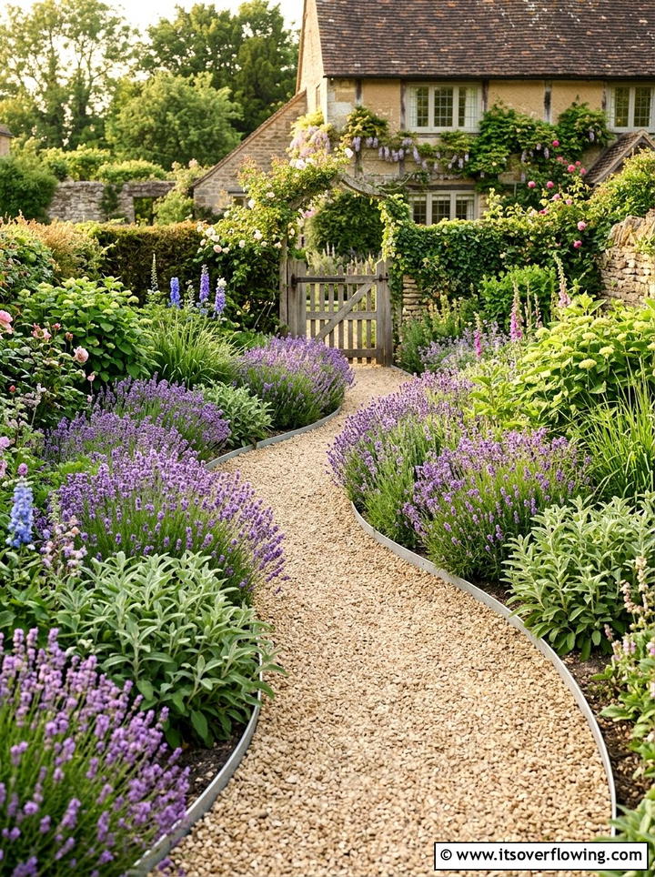 Gravel Garden Path - 25 small garden ideas with cottage style