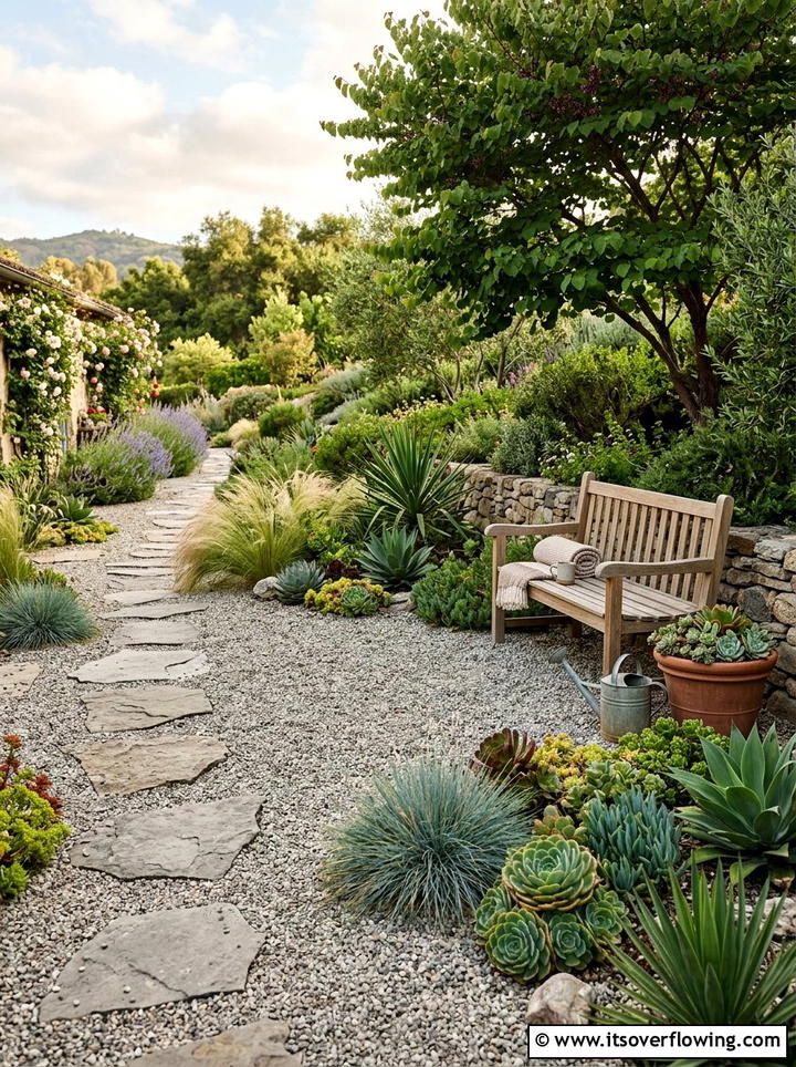 Gravel Garden Terrace - 25 garden design ideas with terraces