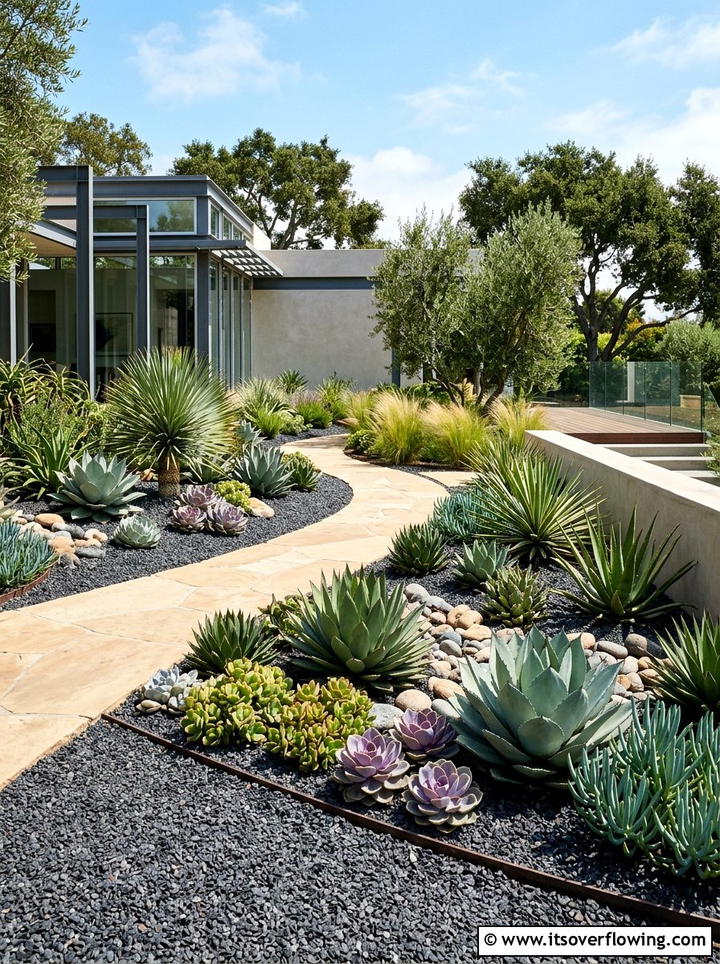 Gravel Garden With Succulents - 25 backyard ideas with succulents