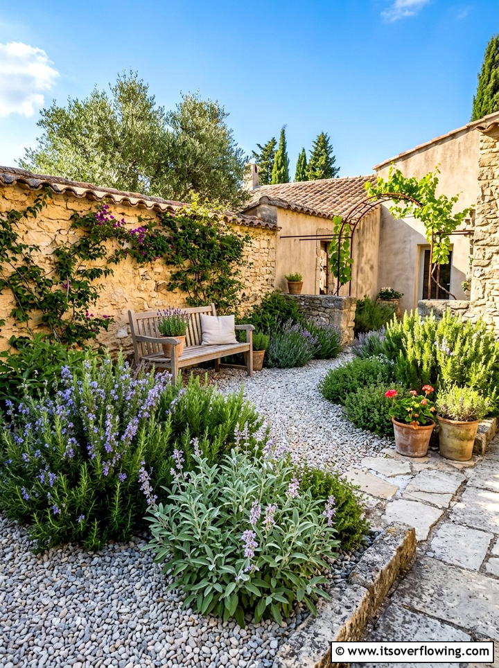 Gravel Herb Garden - 25 small garden ideas with herbs