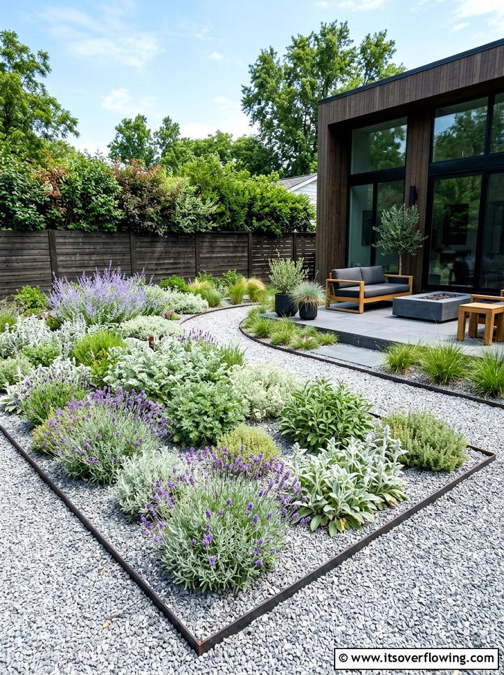Gravel Herb Garden - 25 garden ideas with herbs