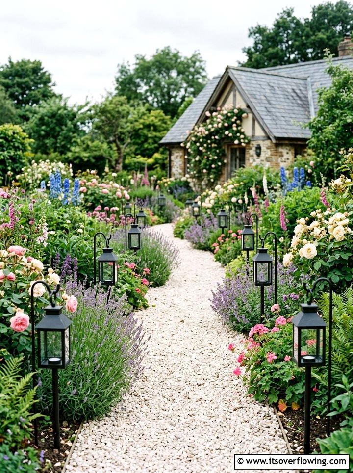 Gravel Path Lanterns - 25 backyard decorating ideas with pathway lights