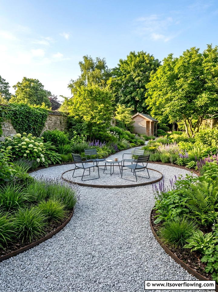 Gravel Path Layout - 25 creative garden ideas with tea gardens