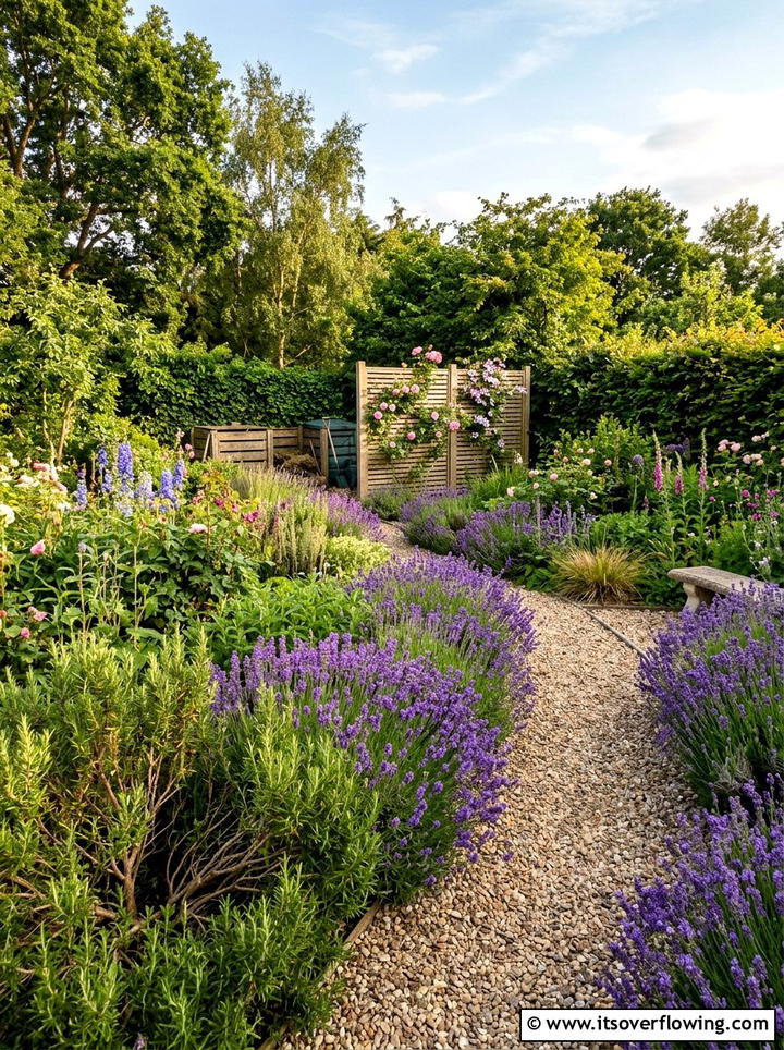 Gravel Path Leading To Hidden Compost Area - 25 garden ideas with compost bins