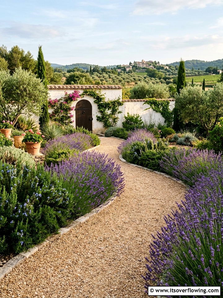 Gravel Path - 25 backyard ideas with mediterranean style