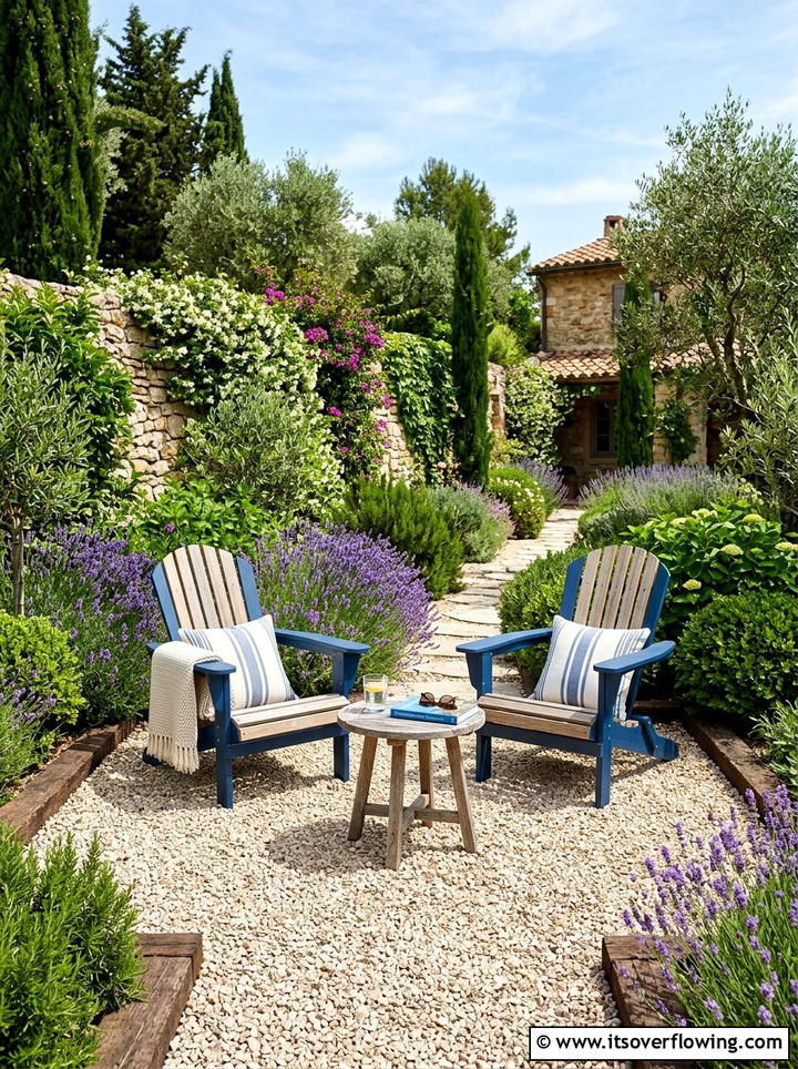 Gravel Patio Area - 25 creative garden ideas on a budget
