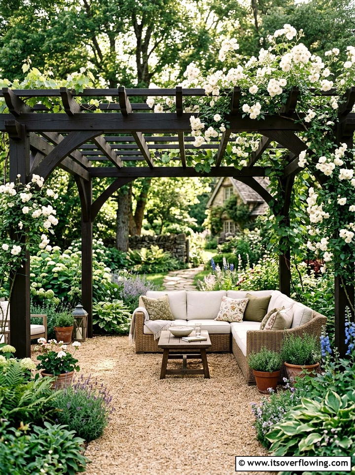 Gravel Patio With Pergola - 25 backyard ideas with gravel patio