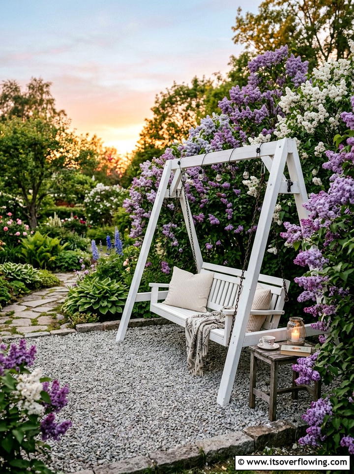 Gravel Patio With Swing - 25 backyard ideas with gravel patio
