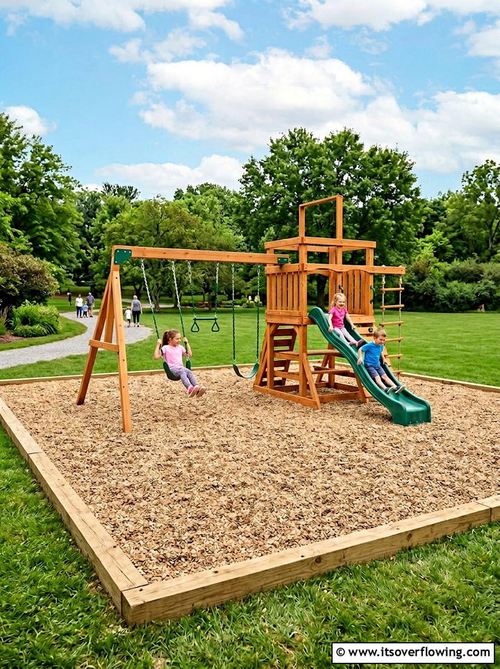 Gravel Playground Area - 25 backyard ideas with gravel