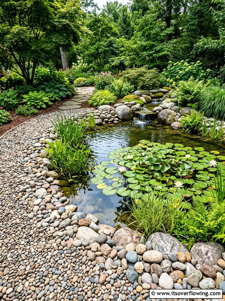 Gravel Pond Border - 25 garden ideas with gravel