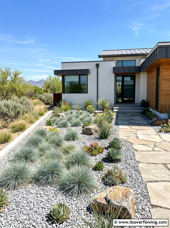Gravel Rain Garden - 25 creative garden ideas with rain gardens