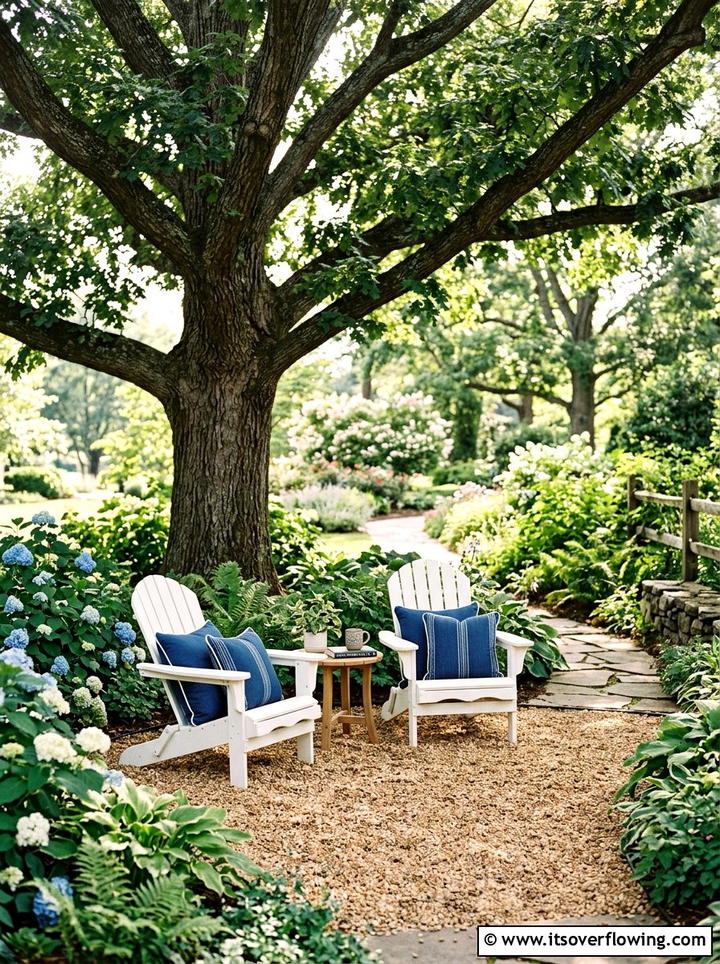 Gravel Seating Area With Adirondack Chairs - 25 backyard decorating ideas with gravel zones