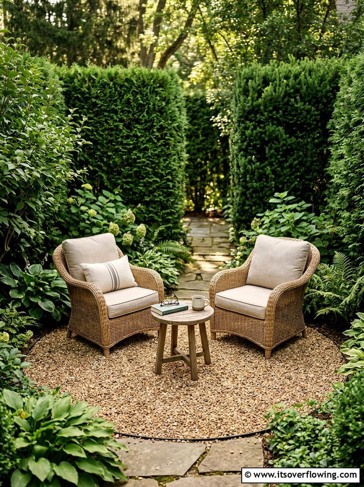Gravel Seating Area - 25 backyard ideas with gravel