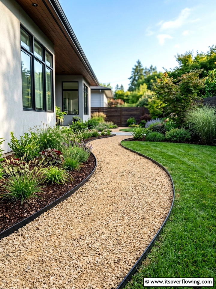 Gravel Side Yard Walkway - 25 garden design ideas for narrow pathways