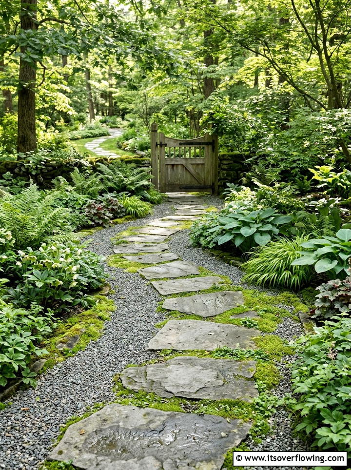 Gravel Stepping Stones - 25 small garden ideas with gravel