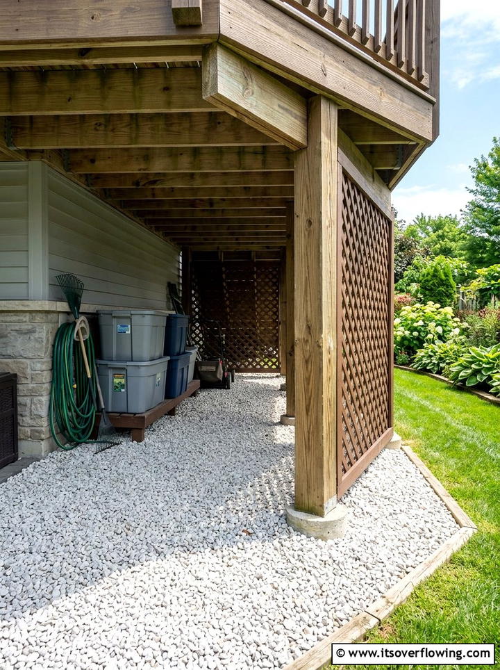 Gravel Under Deck - 25 backyard ideas with gravel