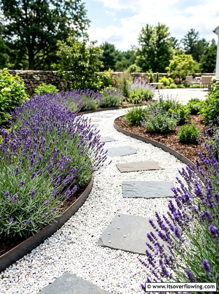 Gravel Walkway Detail - 25 backyard ideas with modern landscape