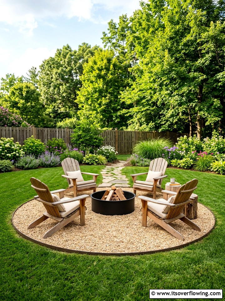 Gravel fire pit area - 25 garden design ideas for fire pit corners
