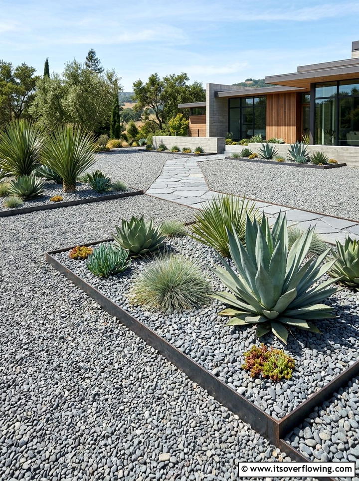 Gravel garden - 25 creative garden ideas with low maintenance design