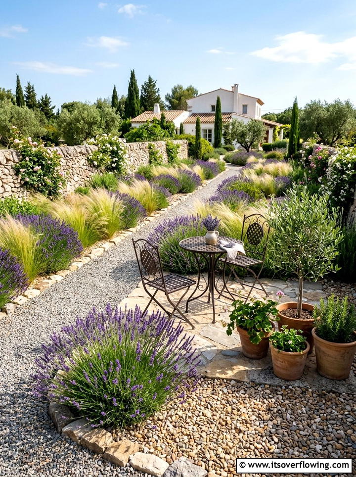 Gravel garden - 25 creative garden ideas with no lawn design