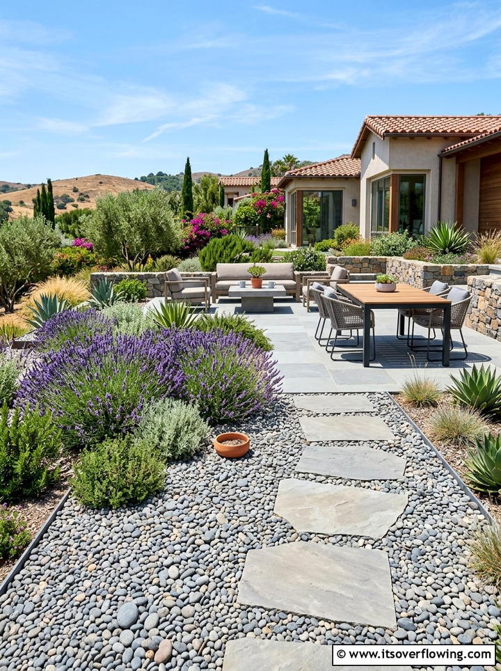 Gravel garden bed - 25 garden ideas for windy areas