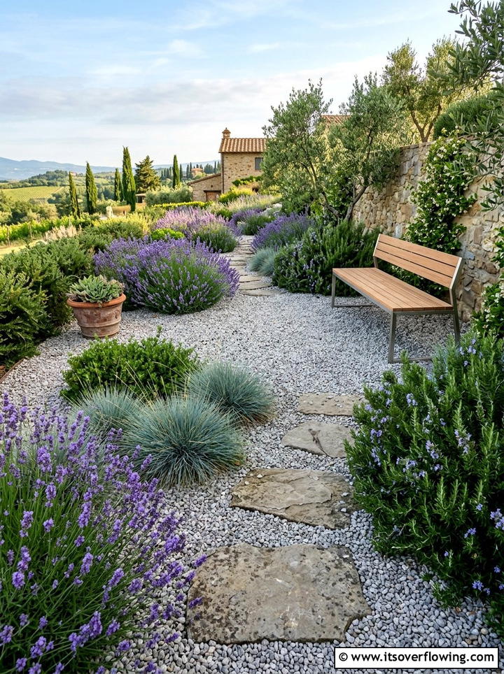 Gravel garden layout - 25 small garden ideas with low maintenance plants