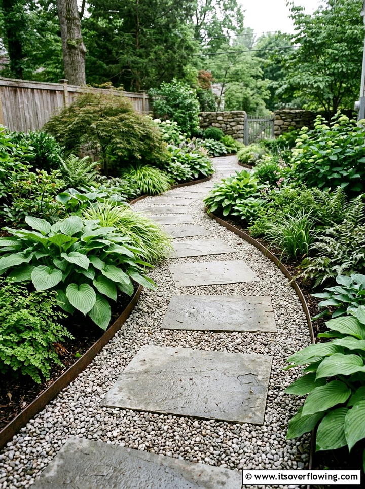 Gravel garden path - 25 backyard ideas for townhouse yards