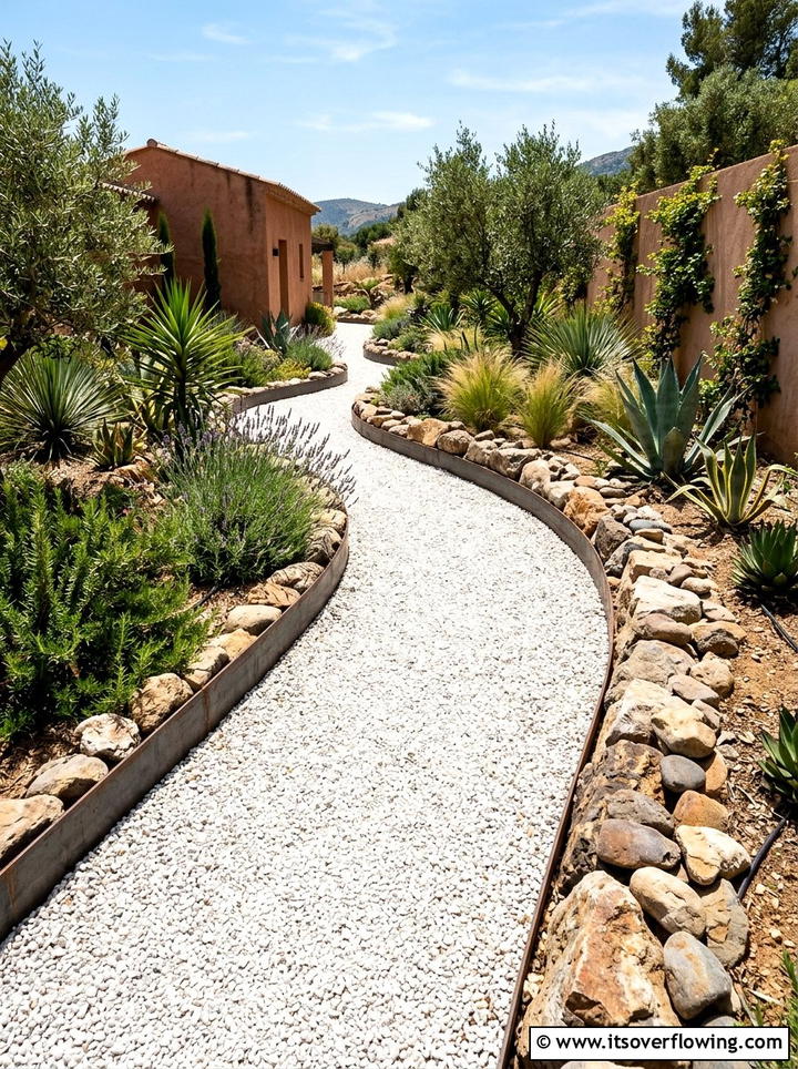 Gravel path edging - 25 garden ideas with edging