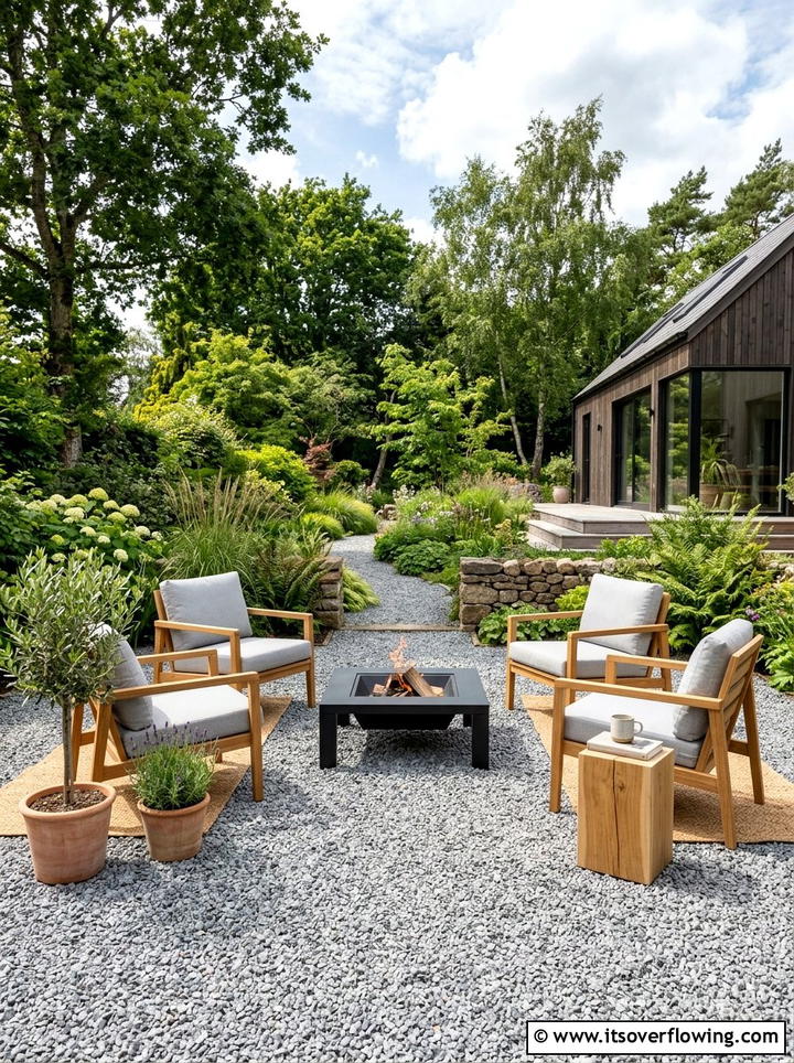 Gravel patio - 25 creative garden ideas with drought proof landscaping