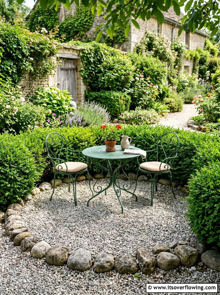 Gravel patio nook - 25 backyard ideas with cozy corner