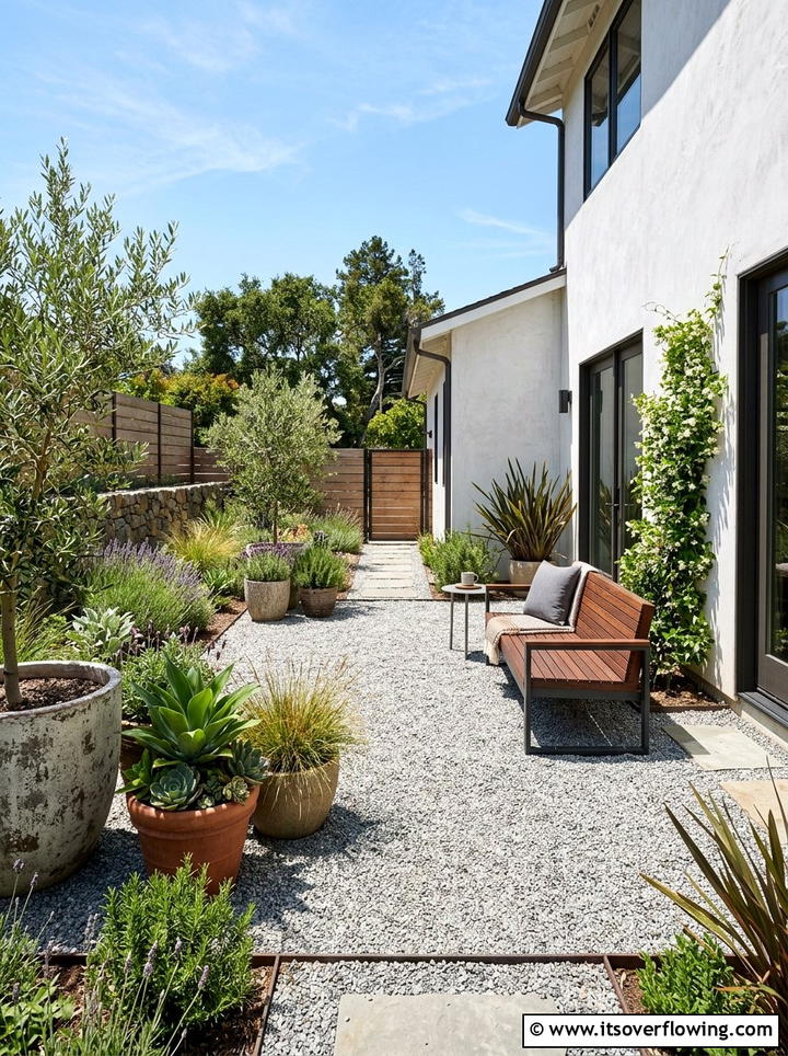 Gravel patio space - 25 garden decor ideas for small gardens