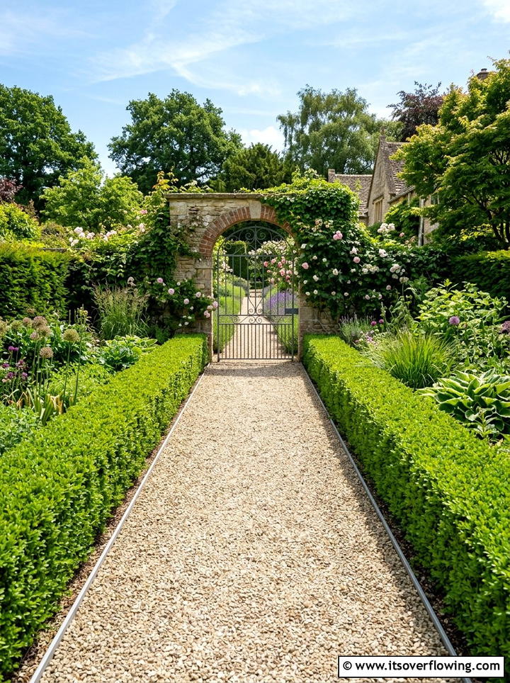 Gravel walkway - 25 garden ideas with rocks