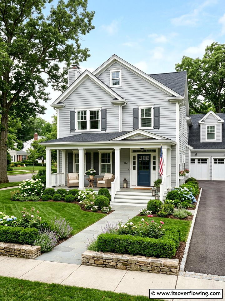 Gray Porch Siding With White Trim - 25 front porch decor ideas with neutral tones