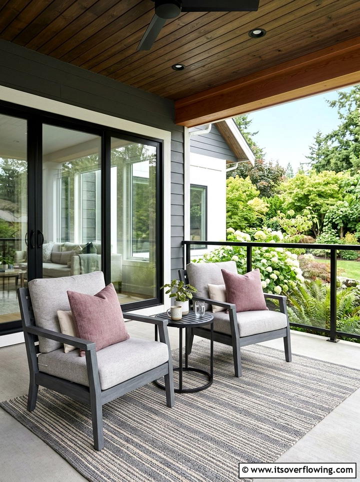 Gray porch chairs - 25 front porch decor ideas with cushions