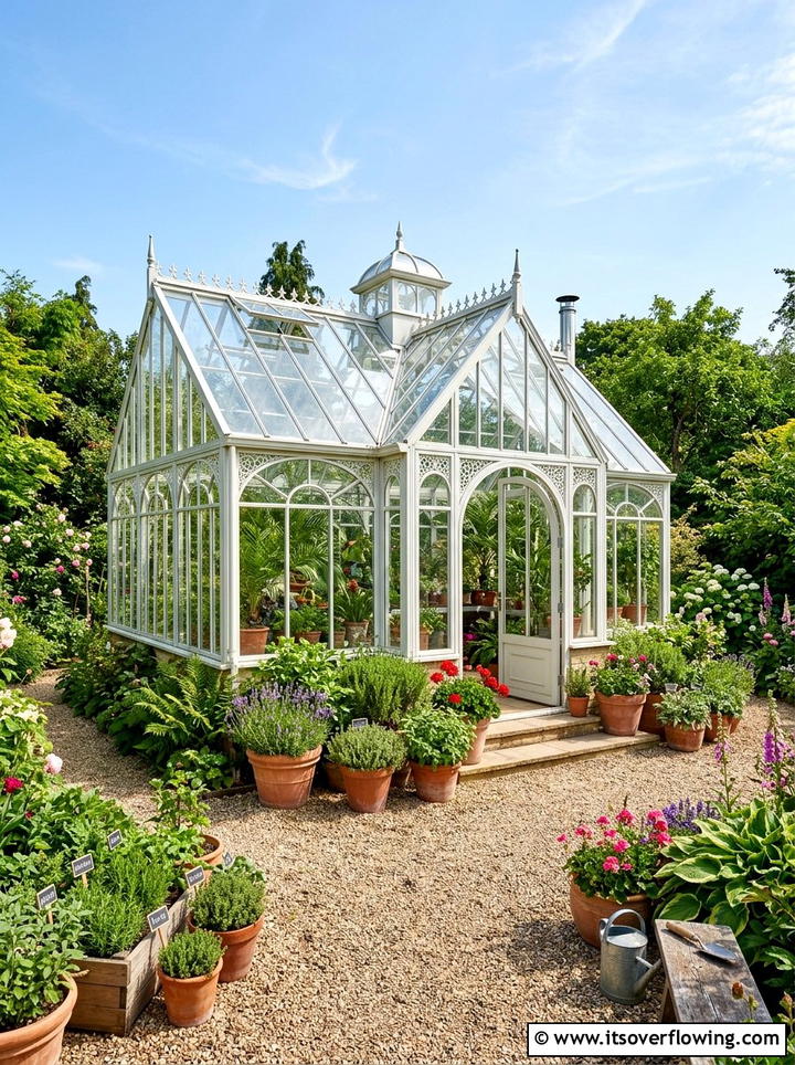 Greenhouse - 25 garden design ideas with focal points