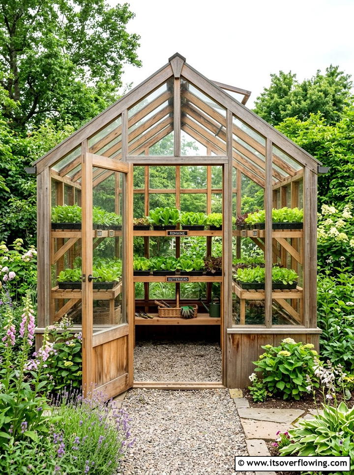 Greenhouse Vegetable Station - 25 creative garden ideas with salad gardens
