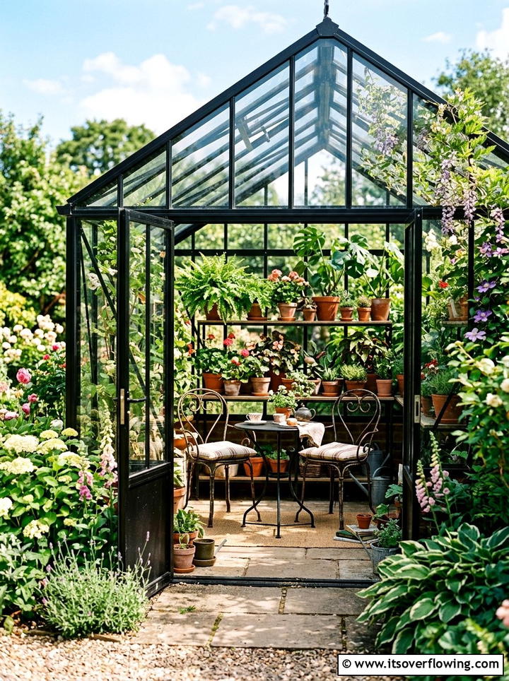 Greenhouse With Interior Seating - 25 garden ideas with seating