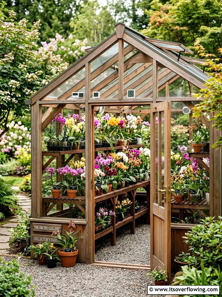Greenhouse orchid collection - 25 creative garden ideas with greenhouse corners