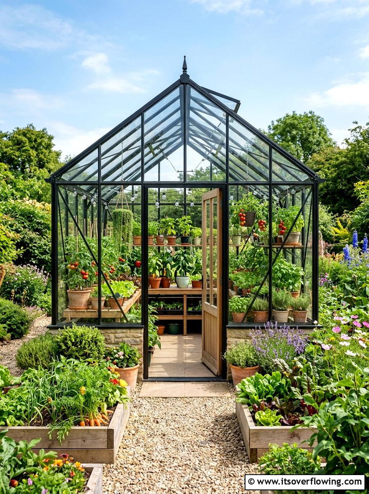 Greenhouse vegetable garden - 25 garden design ideas with edible plants