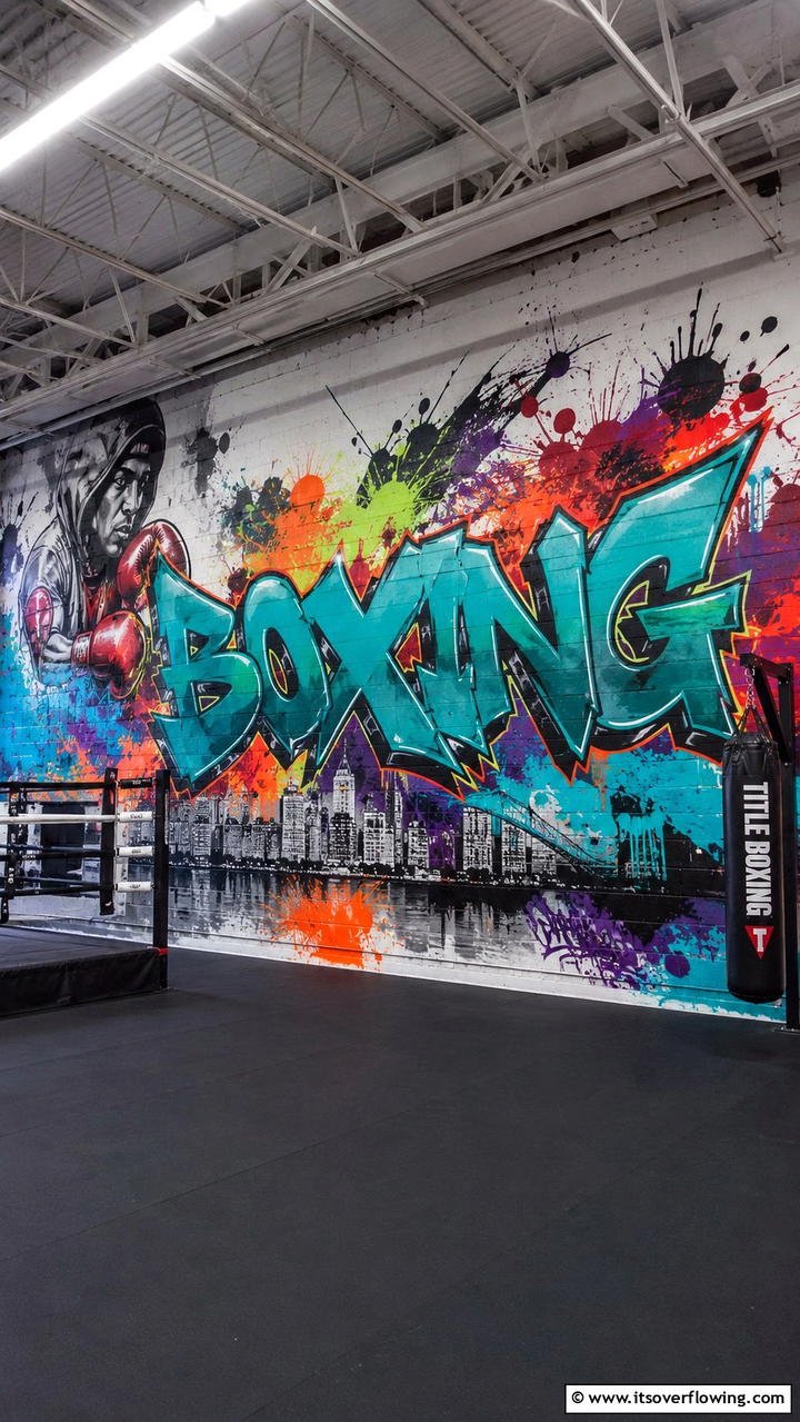 Gritty Urban Street Art - 20 Gym Murals to Inspire Your Workout Space