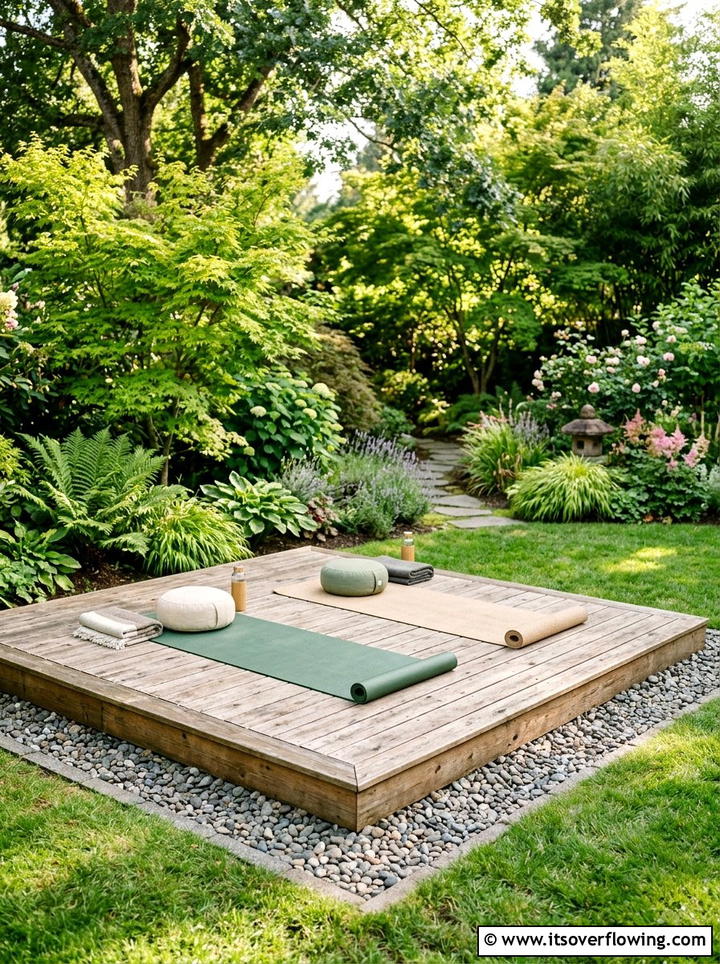 Ground Level Wood Deck - 25 backyard ideas with wood deck