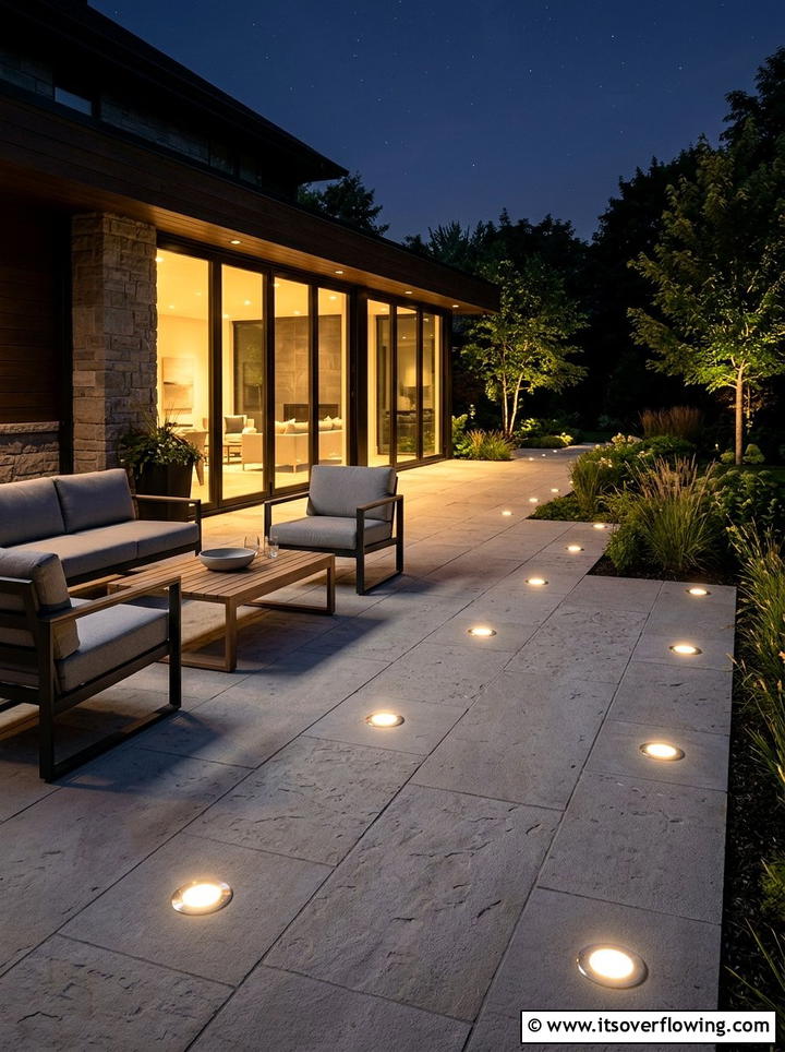 Ground Recessed Lighting - 25 garden ideas with lights