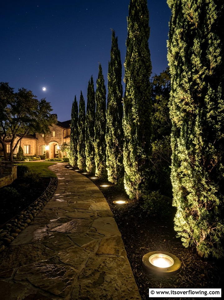 Ground Well Light - 25 backyard ideas with path lighting
