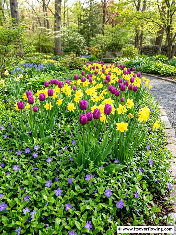 Groundcover and bulb layering - 25 garden design ideas with layering