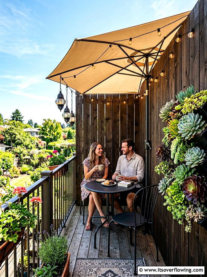 Half Umbrella For Balcony - 25 garden decor ideas with umbrellas