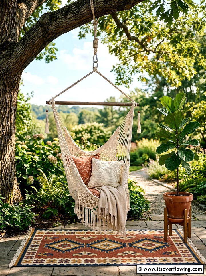 Hammock Chair Swing - 25 garden decor ideas with hammocks