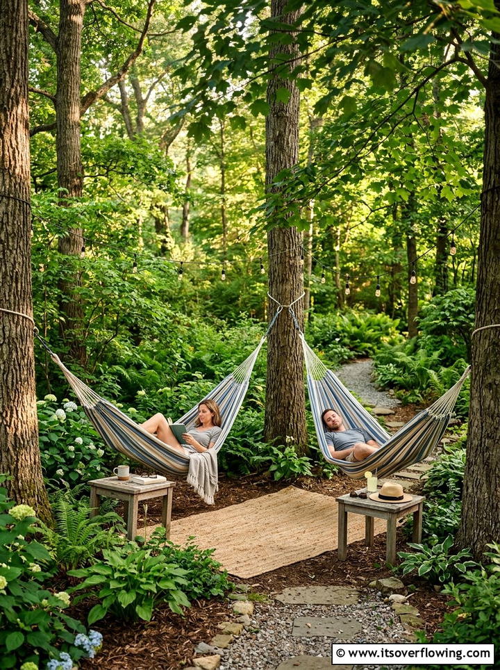 Hammock Garden - 25 backyard ideas with seating area